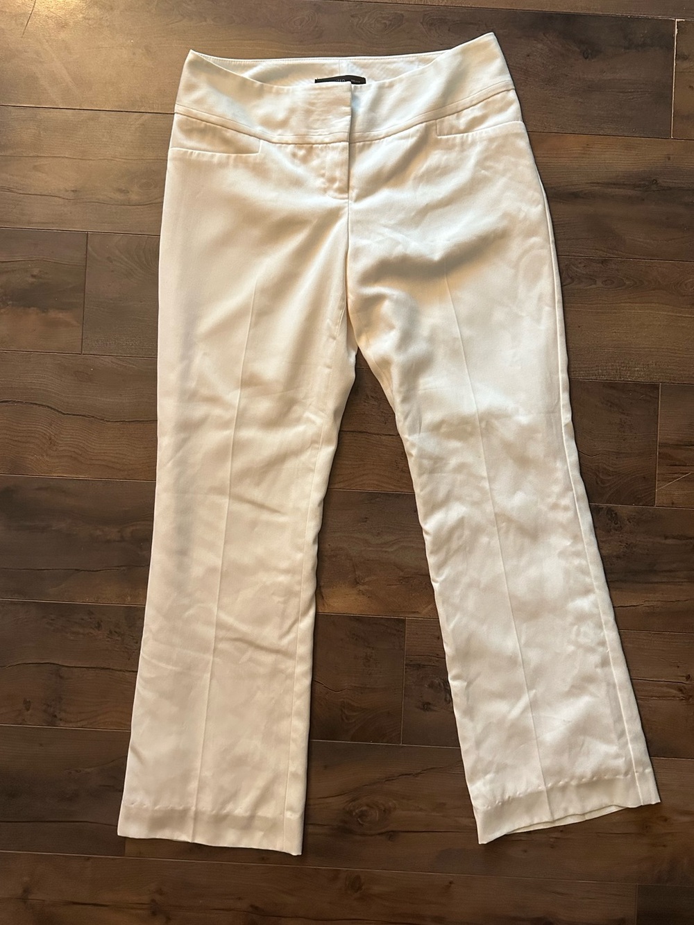 The Limited Drew Fit White Ivory Dress Pants Size 6 Trouser Quiet Luxury